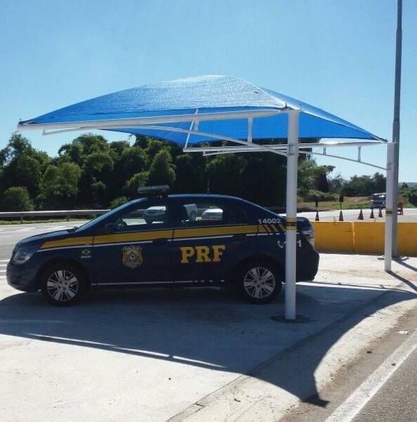 Cobertura Sombreadora para para carros Estacionamento Policia Rodoviária federal